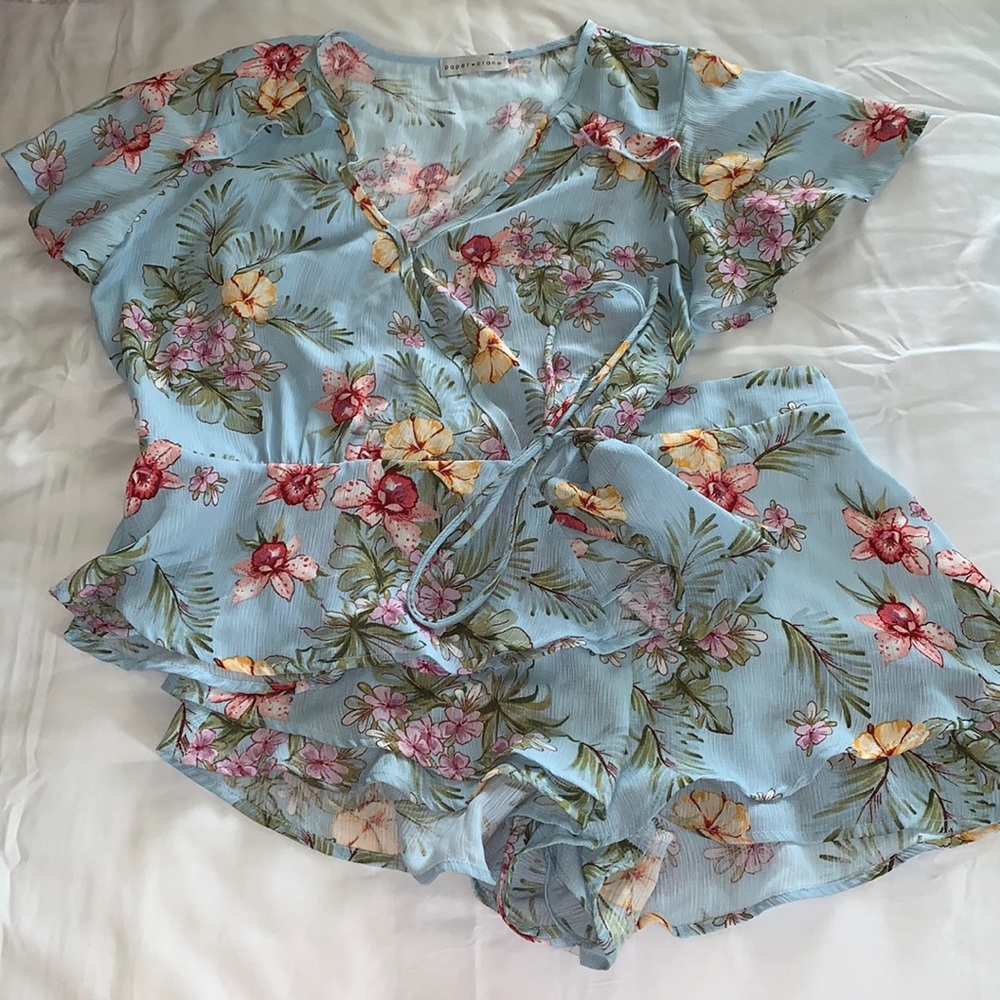 Paper Crane Tropical 🌸 Print Two Piece Set